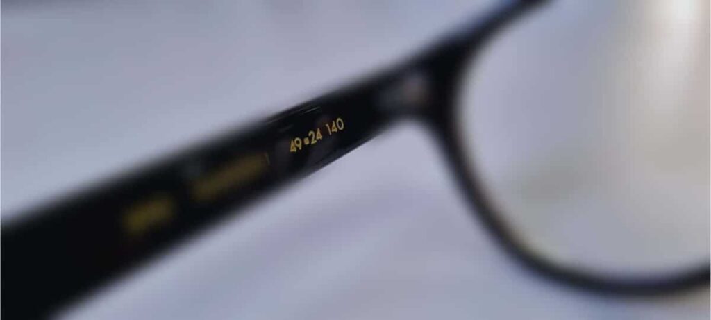 Come leggere la misura degli occhiali da vista o da sole